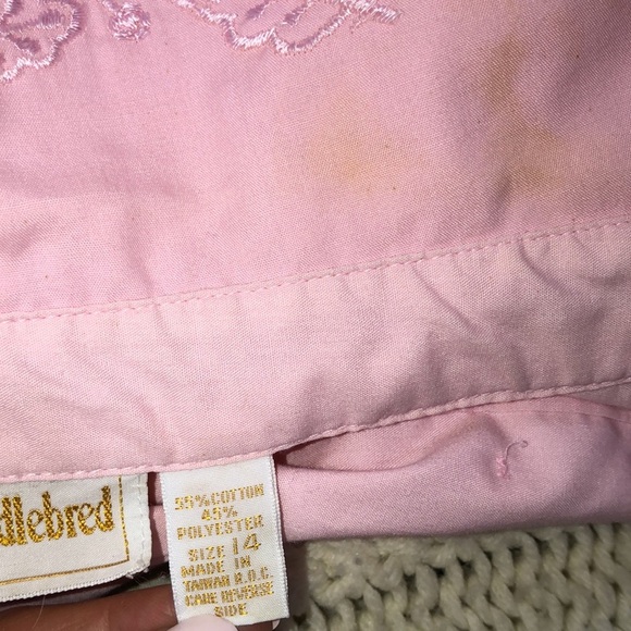 Saddlebred pink vintage long sleeve top button down size 14 - Picture 5 of 7